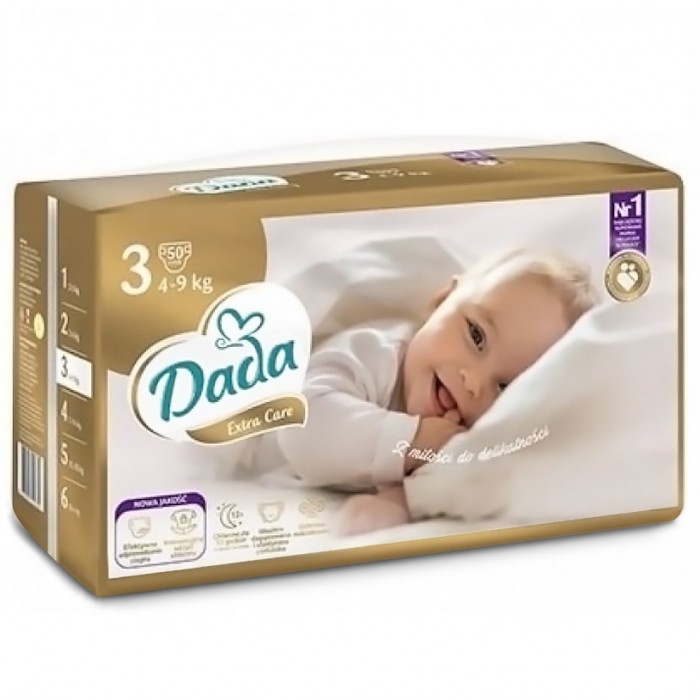 Підгузки дитячі Dada Extra Care, розмір 3 (4–9 кг), 50 шт - 
